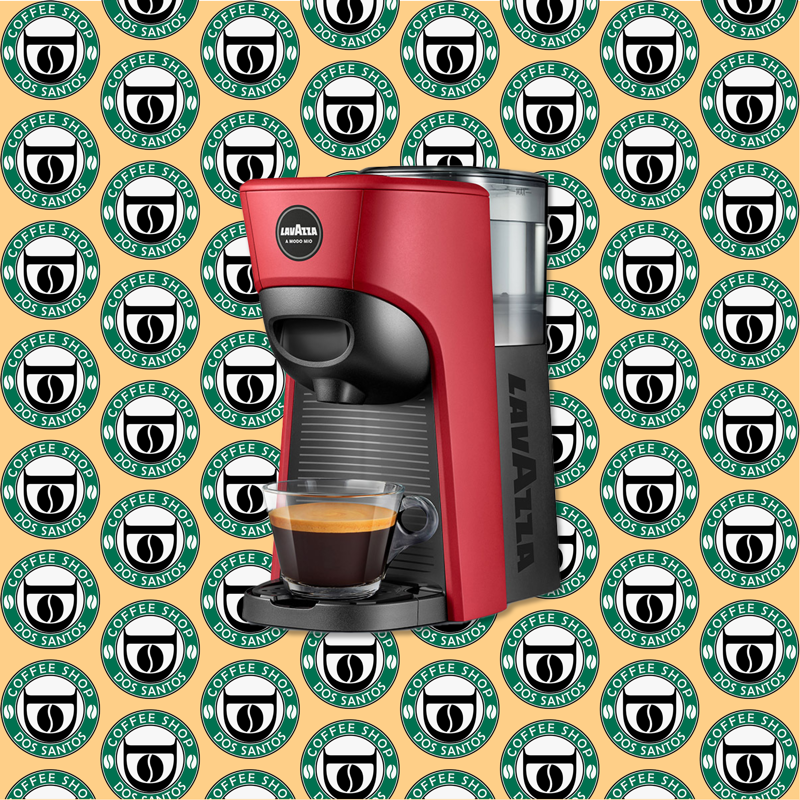 Macchina da Caffè Tiny Rossa per Lavazza A Modo Mio + 9 Capsule Omaggio