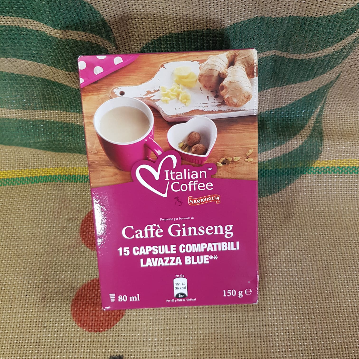 Lavazza Blue Italian Coffee Caffè Ginseng 15 pz