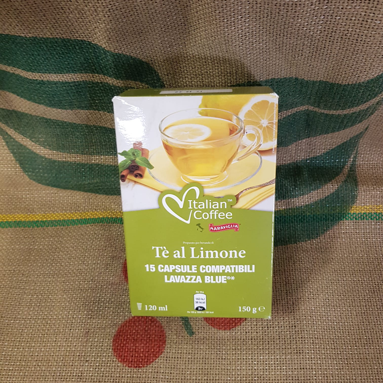 Lavazza Blue Italian Coffee The al Limone 15 pz