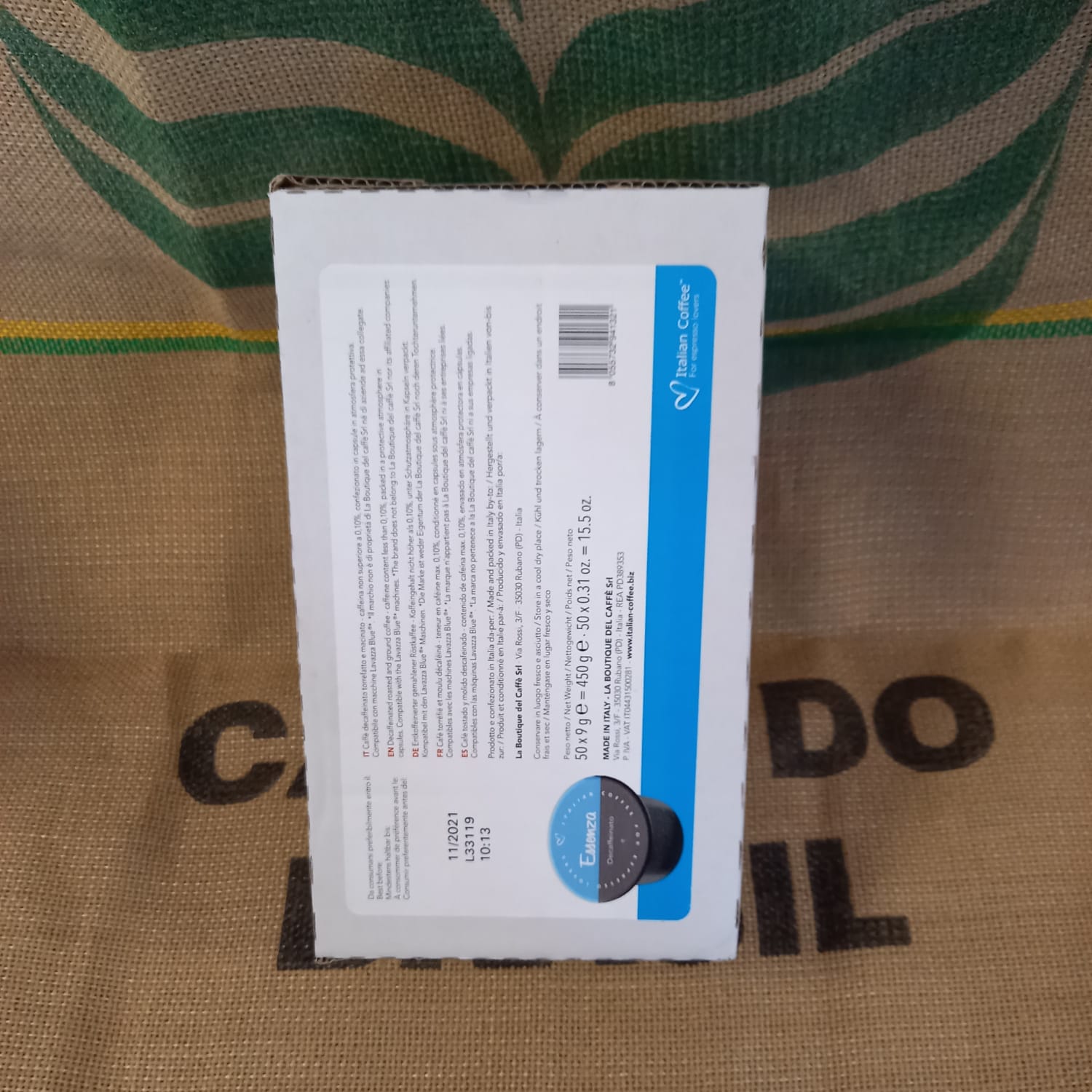 Lavazza In Black Italian Coffee Dek 50 pz