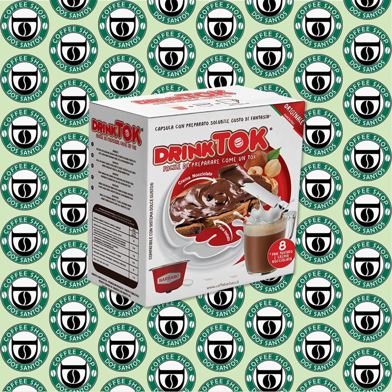 Capsula Dolce Gusto Barbaro DrinkTok Pan Tostato e Crema alla Nocciola 8 Pz