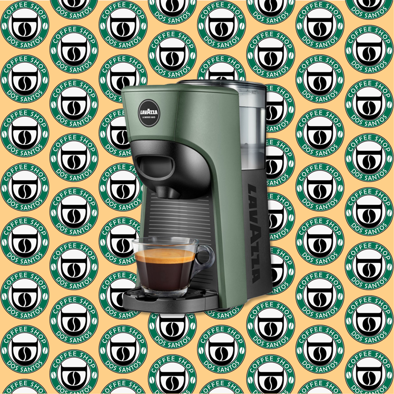 Macchina da Caffè Tiny Verde per Lavazza A Modo Mio + 9 Capsule Omaggio